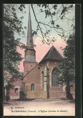 AK Saint-Fargeau, L`Eglise (clocher et abside)