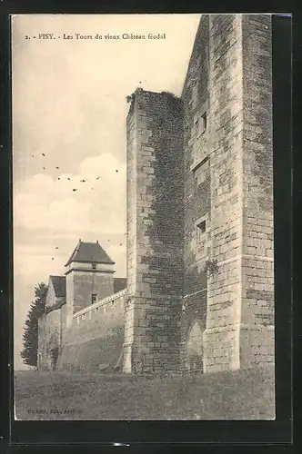 AK Pisy, Les Tours du vieux Chateau féodal