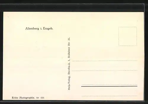 AK Altenberg / Erzgeb., Ortsansicht aus der Vogelschau