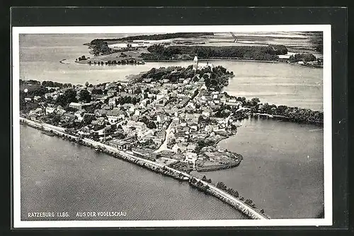 AK Ratzeburg, Ortsansicht aus der Vogelschau