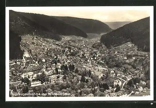 AK Wildbad, Gesamtansicht vom Flugzeug aus gesehen