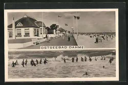 AK Dahme / Ostsee, Strandpartie