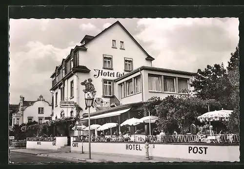 AK Assmannshausen am Rhein, Hotel-Café Post