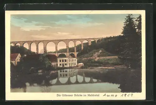 AK Göhren, Göhrener Brücke im Muldental