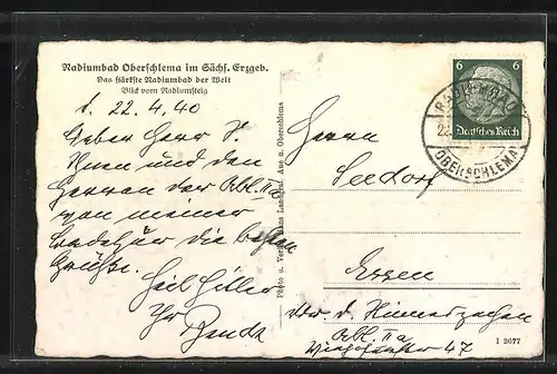 AK Oberschlema / Erzgeb., Gesamtansicht