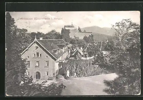 AK Eberstein i. Murgtal, Blick zum Schloss Eberstein
