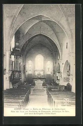 AK Cudot, Eglise du Pelerinage de Sainte.Alpais