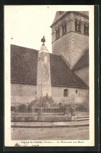 AK Ligny-le-Chatel, Le Monument aux Morts