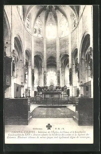 AK Ligny-le-Chatel, Interieur de l`Eglise