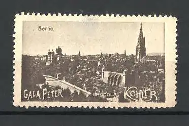Reklamemarke Bern, Stadtpanorama, Gala-Peter von Chocolat Kohler
