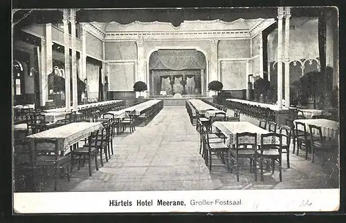 AK Meerane, Härtels Hotel, grosser Festsaal
