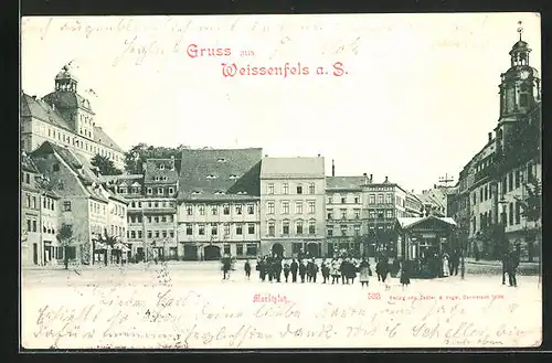 AK Weissenfels a. S., Partie am Marktplatz