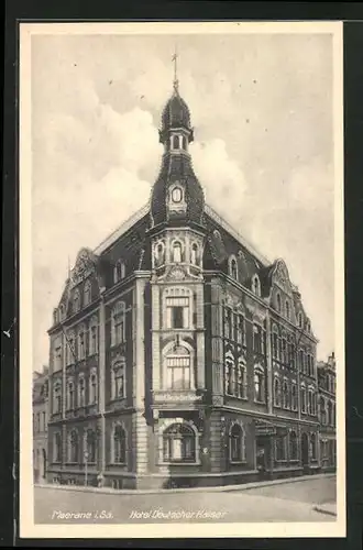 AK Meerane / Sachsen, Hotel deutscher Kaiser