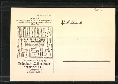 AK Leipzig, Messpalast Zeissig-Haus am Neumarkt 19