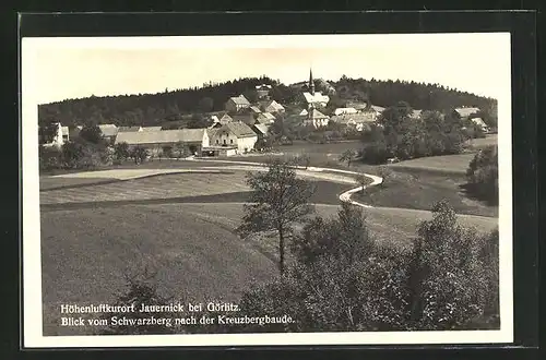 AK Jauernick, Blick vom Schwarzberg nach der Kreuzbergbaude