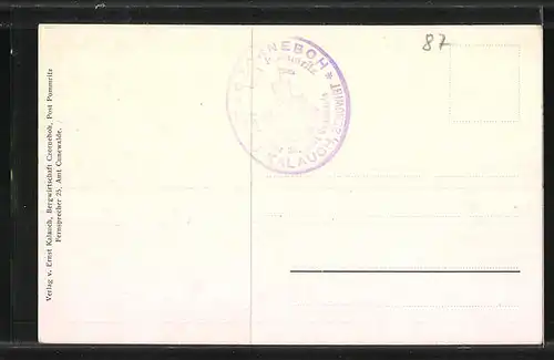 Künstler-AK Hochkirch, Panorama mit dem Czorneboh