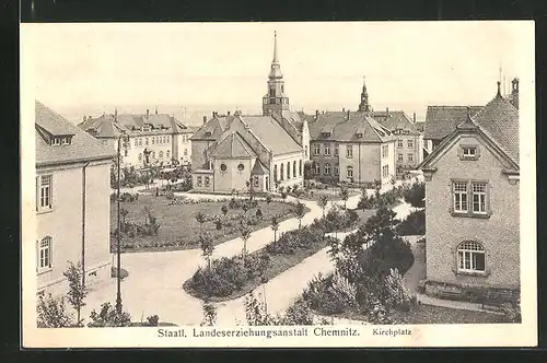 AK Chemnitz, Staatl. Landeserziehungsanstalt und Kirchplatz
