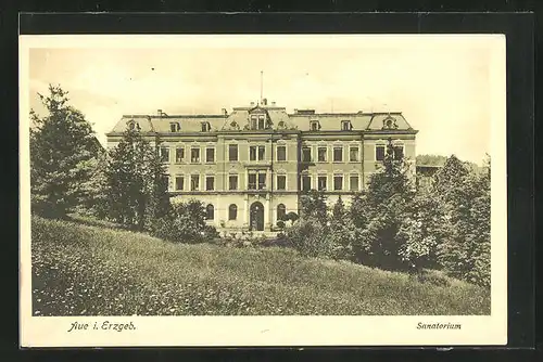 AK Aue i. Erzgeb., Blick zum Sanatorium