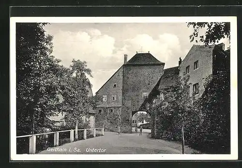 AK Geithain / Sachsen, Blick zum Untertor