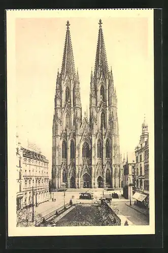 AK Der Dom zu Köln, Blick auf die Westseite des Doms