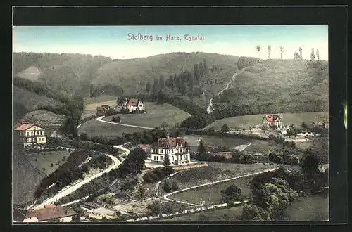 AK Stolberg /Harz, Ortspartie im Tyratal