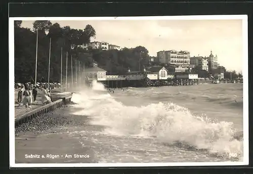 AK Sassnitz / Rügen, am Strand