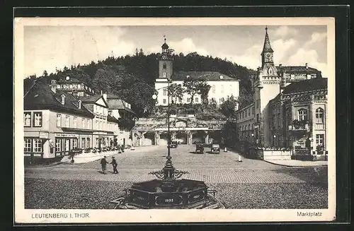 AK Leutenberg / Thüringen, Marktplatz