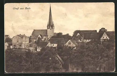 AK Roda, Teilansicht mit Kirche