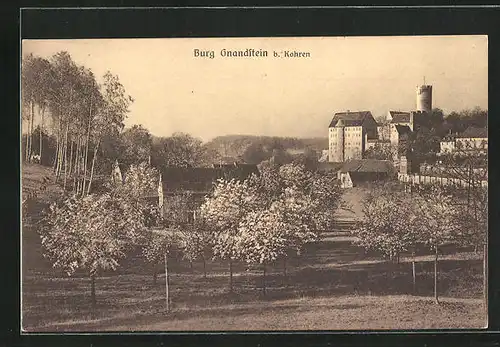 AK Kohren / Sachsen, Blick zur Burg Gnandstein