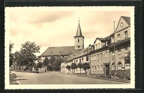 AK Hohenleuben, Rathaus am Marktplatz