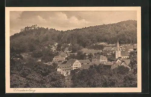AK Ebersteinburg, Blick auf Dorf und Ruine