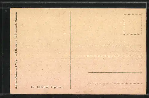 AK Tegernsee, Lieberhof mit Seepanorama