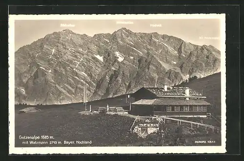 AK Berchtesgaden, Gotzen-Alpe mit Watzmann