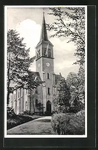 AK Ottendorf-Okrilla, Blick zur Kirche