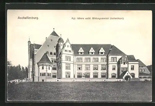 AK Aschaffenburg, Kgl. höhere weibl. Bildungsanstalt, Seitenfront