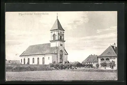 AK Heitersheim, Blick zur Pfarrkirche