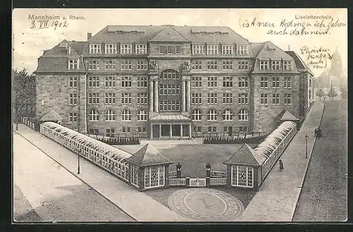 AK Mannheim, Blick auf die Liselotteschule