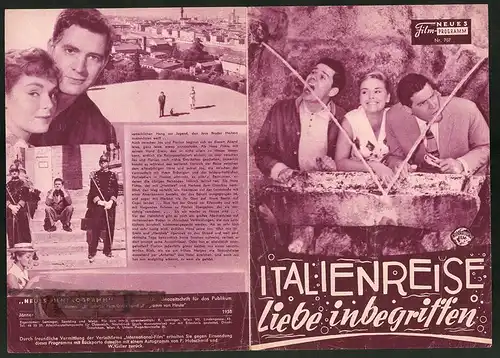 Filmprogramm NFP Nr. 707, Italienreise - Liebe inbegriffen, Susanne Cramer, Walter Giller, Regie: Wolfgang Becker