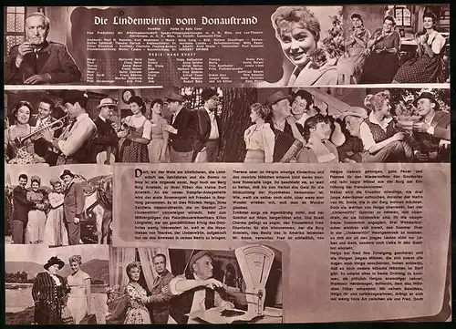 Filmprogramm NFP Nr. 637, Die Lindenwirtin vom Donaustrand, Marianne Hold, Claus Holm, Regie: Hans Quest