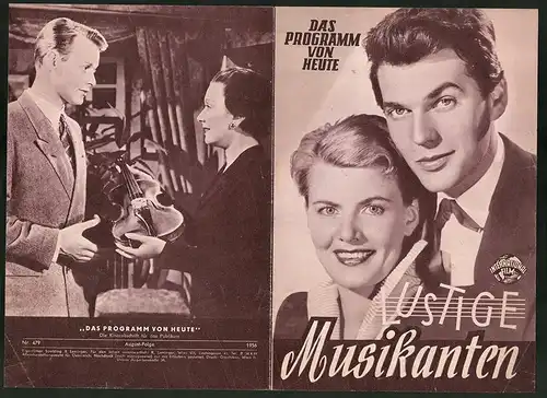 Filmprogramm Programm von Heute Nr. 479, Lustige Musikanten, Lil Dagover, Margrit Kay, Regie: Hans Domnick