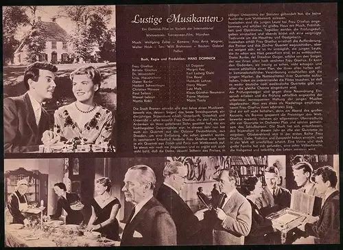 Filmprogramm Programm von Heute Nr. 479, Lustige Musikanten, Lil Dagover, Margrit Kay, Regie: Hans Domnick