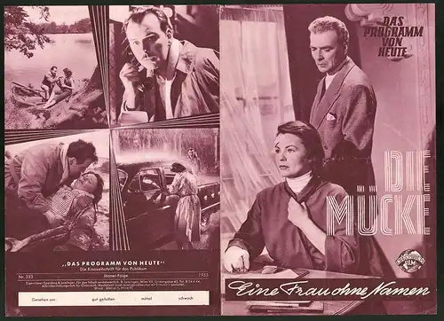 Filmprogramm Programm von Heute Nr. 333, Hilde Krahl, Margot Hielscher, Regie: Walter Reisch