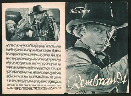 Filmprogramm IFK Nr. 3283, Rembrandt, Ewald Balser, Hertha Feiler, Regie: Hans Steinhoff