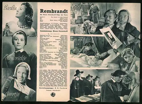 Filmprogramm IFK Nr. 3283, Rembrandt, Ewald Balser, Hertha Feiler, Regie: Hans Steinhoff