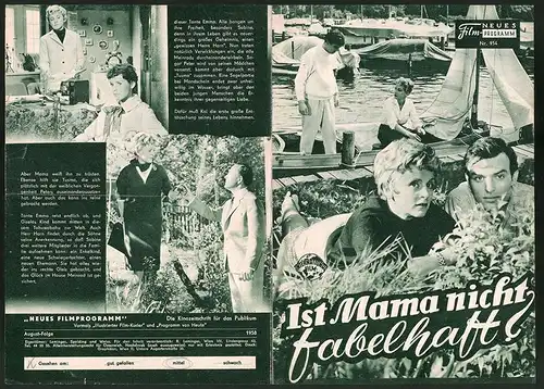 Filmprogramm NFP Nr. 954, Ist Mama nicht fabelhaft?, Luise Ullrich, Gunnar Möller, Regie: Peter Beauvais