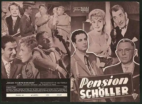 Filmprogramm NFP Nr. 1962, Pension Schöller, Theo Lingen, Christa Williams, Regie: Georg Jacoby