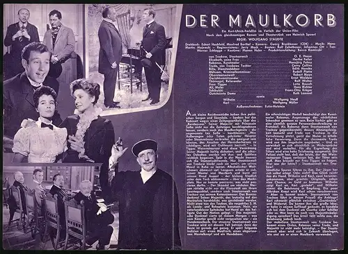 Filmprogramm NFP Nr. 1101, Der Maulkorb, O. E. Hasse, Hertha Feiler, Regie: Wlfgang Staudte