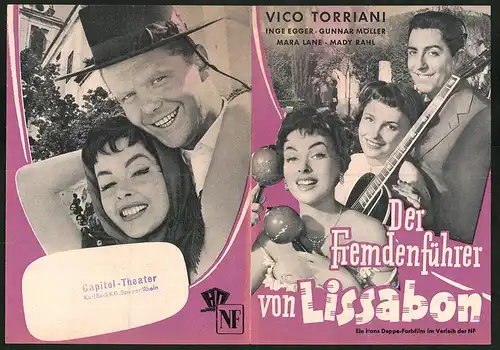 Filmprogramm NF, Der Fremdenführer von Lissabon, Vico Torriani, Inge Egger, Regie: Hans Deppe