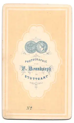 Fotografie Fr. Brandseph, Stuttgart, Portrait ältere Dame im Biedermeierkleid mit Jäckchen