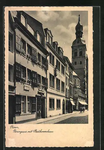 AK Bonn, Bonngasse mit Beethovenhaus